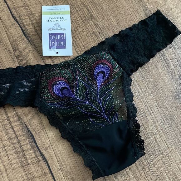 Hanky Panky low rise Diamond Thong in peacock print NWT - Picture 3 of 10